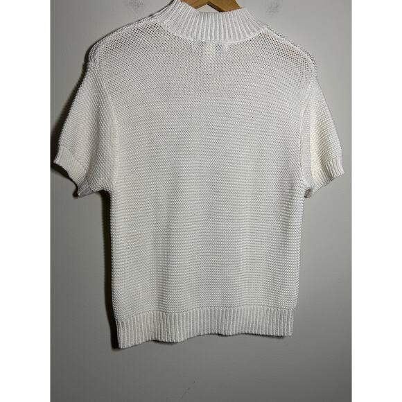 Jones New York Sweater cotton Short Sleeve Size Large - Picture 4 of 6